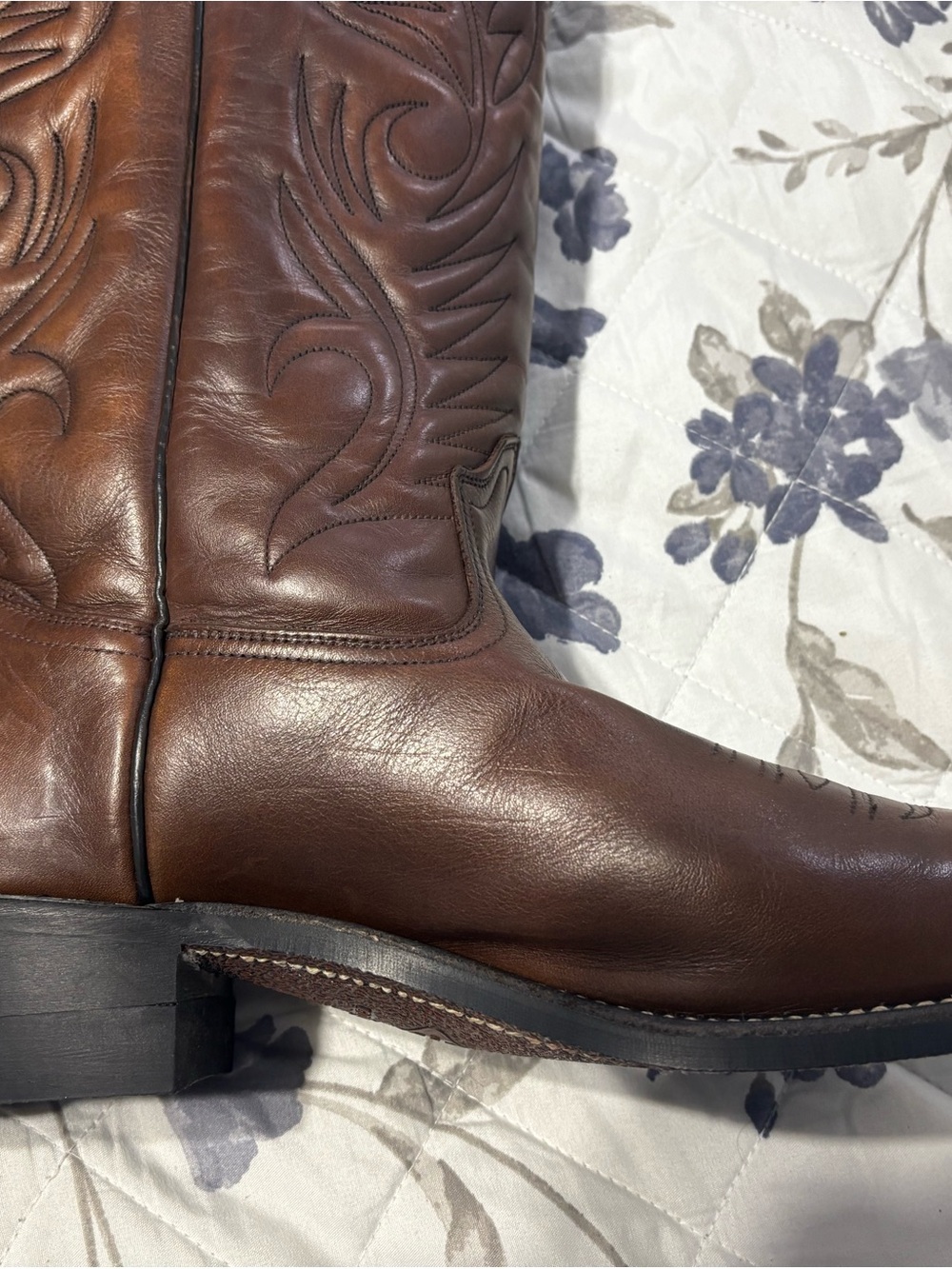 Red Wing Shoes Brown Leather Western PECOS Cowboy Boots Size 13D - Picture 13 of 16